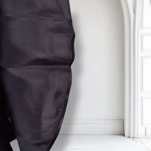 Vintage 80s does 40s Cocktail Dress Size 6/8 Sheer Floral Satin Burnout - Picture 13 of 16